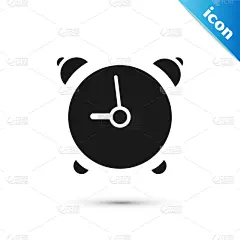 白色,黑色,分离着色,计算机图标,闹钟,夜晚,白昼,概念,早晨,提示