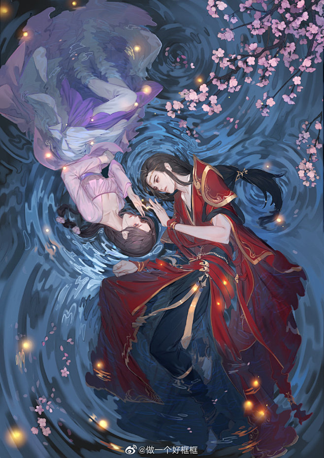 wch148152从墨染清眉转采于2021-03-17 09:08:28古风情侣漫画封面