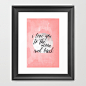 i love you to the moon and back Framed Art Print