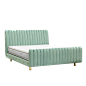 Sophia Bed | Essential Home |  Mid Century Furniture : <p>Sophia is a mid-century styled panel bed, with bonded velvet on the headboard and footboard, perfect for any bedroom.