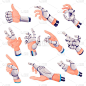 人类的手和手指机器人假肢