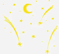 矢量月亮星星装饰png免抠素材_新图网 https://ixintu.com 星空 卡通 扁平化 简笔