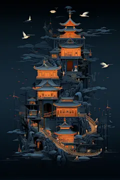 苏州旅游插图插画