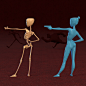 Skeletons for the characters, Andrey Lizunov : The skeleton is embedded in each character's rig. So you can check what the skeleton looks like in your pose.