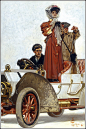 J.C. Lyendecker - The Lady and her Motorcar - 1906