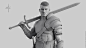 Warrior, Matt Corcoran : Character design and model sculpted using ZBrush, 3ds Max and Keyshot for rendering. 