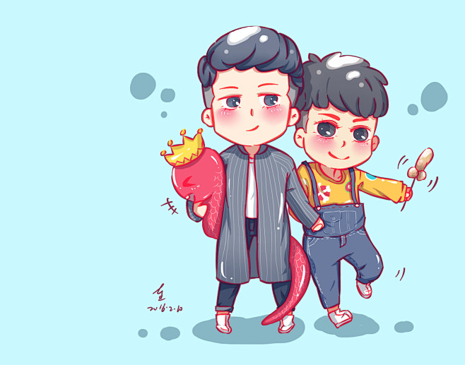 青宇逆袭王青冯建宇池骋吴所畏柴鸡蛋可爱头像插画萌卡通