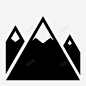 山脉雪山岩石图标 标志 UI图标 设计图片 免费下载 页面网页 平面电商 创意素材