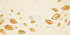 金色的叶子孤立在白色的背景上。秋天的背景是金色的落叶。矢量图
