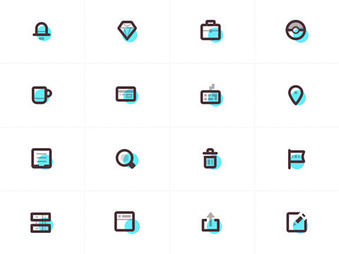 UI设计师—周晓烽采集到App-ICON整套-花瓣网