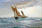 他的油画订单严重缺货，从未停止，二十世纪当之无愧最著名的海洋画家！