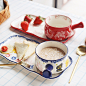 创意早餐碗 带把麦片碗陶瓷泡面碗日式米饭碗甜品餐具下午茶套装-淘宝网