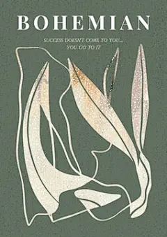 图源免费EPS |现代波西米亚风格手绘的 A4 海报