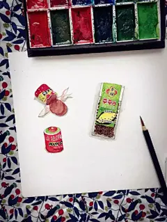 26华华丹和山楂片#水彩手绘##小清新##插画##佳仁##童年记忆#