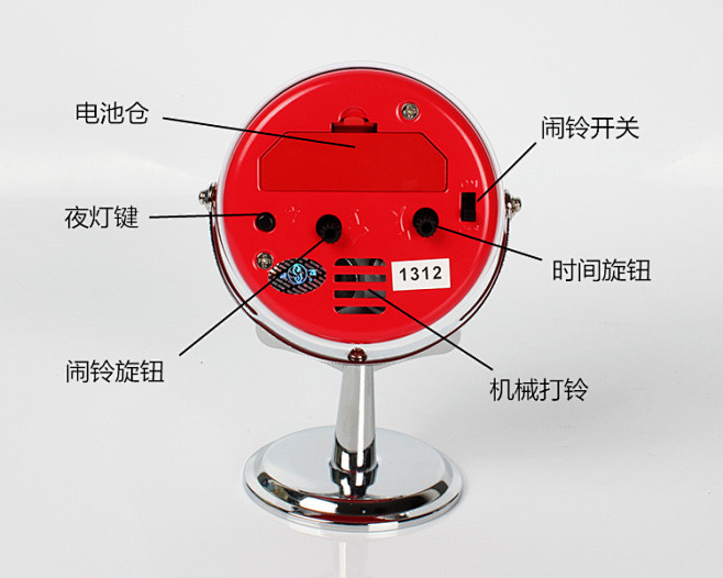 闹钟创意小钟表学生简约可爱时钟静音床头台钟儿童迷你卧室夜光钟淘宝