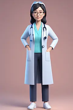 医院护工医生人物模型