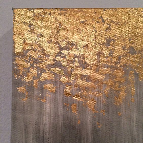 Gold leaf painting, ...