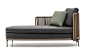 Tape Cord Outdoor Sofa by Minotti —  | ECC : The Tape family of seats, which made its début in 2018, naturally evolves, incorporating items for the outdoor environment that maintain the undeniable elegance of the forms and concepts of the design, and add 