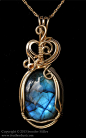 Wheat and Sky Labradorite Pendant by Nambroth