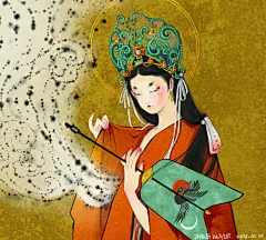 云梦-XINYUE_原创,板绘,sai,古风,神仙_涂鸦王国插画