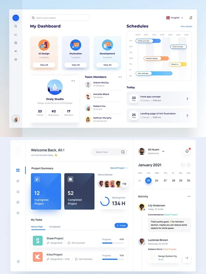 ui设计灵感丨工作台界面设计合集 dashboard - 小红书-花瓣网
