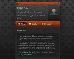 15个非常酷的html电子名片设计