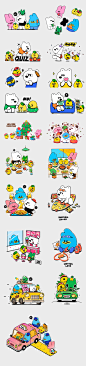 可爱漫画贴纸-源文件