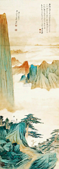 张大千是二十世纪中国画坛最具传奇色彩的国画大师，无论是绘画、书法、篆刻、诗词都无所不通。早期专心研习古人书画，特别在山水画方面卓有成就。后旅居海外，画风工写结合，重彩、水墨融为一体，尤其是泼墨与泼彩，开创了新的艺术风格。