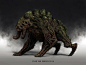 Woodland Behemoth, Ryan Van Dongen : Woodland Behemoth forest elemental creature design