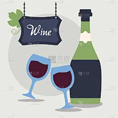 葡萄酒产品的海报