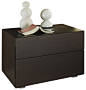 Rossetto Sound 2 Drawer Night Stand in Wenge transitional-nightstands-and-bedside-tables