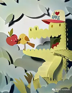 Bomboland 漂亮的插画和剪纸艺术 : Bomboland 是意大利插画及设计工作室，擅长剪纸拼贴风格，客户包括宝马、诺基亚等。 他们的剪纸作品层次分明，色彩鲜艳，通过叠加的方式呈现作品，每一幅作品看起来都是一个独立的小场景，耐人寻味而且丰富有趣。 鳄