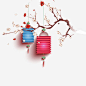 玫瑰花 灯笼 png素材