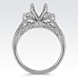 Side View - Three-Stone Swirl Diamond Engagement Ring