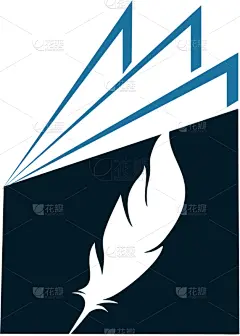 品牌名称,鹅毛笔,形状,圆形,白色,蓝色,黑色,纸,古老的