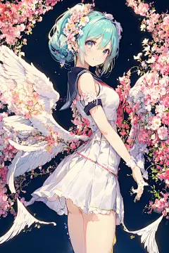 #初音ミク 初音ミク天使 - hunster的插画