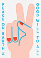 Peace Sign (Blue Trim) - online at Paperless Post