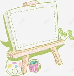 画板边框矢量图 绿色 绿芽 调色盘 边框 元素 免抠png 设计图片 免费下载 页面网页 平面电商 创意素材