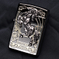 Japanese Black ice Unicorn Emblem Zippo Lighter