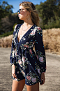 ROXANNE DRESS - Navy Floral - SHOP NEW