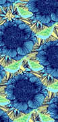 Blue flowers pattern: 