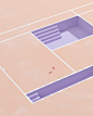 要是网球场有这个颜值，我天天去（拍照）
作者：molistudio #啊！设计# ​​​​