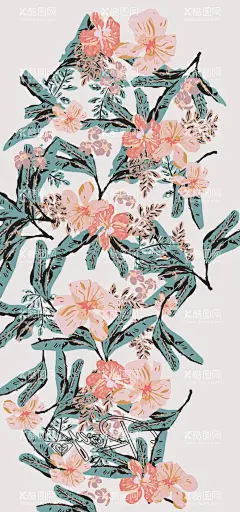 芭蕉叶  - 源文件下载【酷图网】花朵,白底,叶子,芭蕉,杂花,