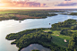 Ile aux Cerfs : Ile aux cerfs Golf Club. Located on an island in Mauritius, Africa. Course is designed by Bernhard Langer, aerial photography by Jacob Sjoman. 