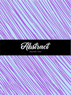 Abstract colorful violet and blue hand drawn lines