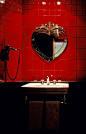 delovelyphotos:  Love the red and black combination, and the mirror is magical.