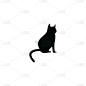 插图向量图形的猫图标模板