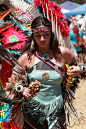 印第安人节日上的女子，传统服饰 (5)