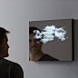 平时普通的镜子，接通电源后，一按按钮就可以显示出美妙的 LED 天空光效——流动的阳光，从温柔的云层中透过来，照在你的浴室里。提供柔和安静的光影气氛。 Lucid Mirror ，售价890刀，设计师 Adam Frank ，来源：MoMA Store