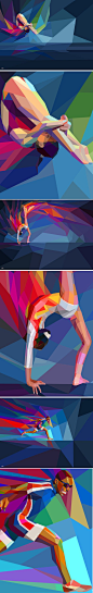 Colorful Geometric Illustrations of London 2012 Olympics: 